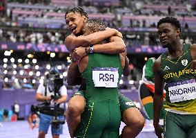 (PARIS2024) FRANCE-PARIS-OLY-ATHLETICS-4X100M RELAY-MEN