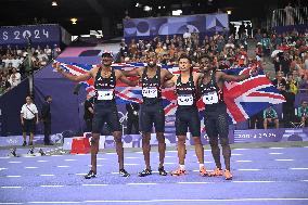 (PARIS2024) FRANCE-PARIS-OLY-ATHLETICS-4X100M RELAY-MEN