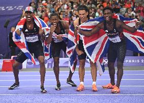 (PARIS2024) FRANCE-PARIS-OLY-ATHLETICS-4X100M RELAY-MEN