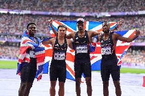 (PARIS2024) FRANCE-PARIS-OLY-ATHLETICS-4X100M RELAY-MEN