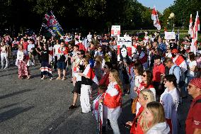 Belarusian Diaspora In Poland Holds 4th Rigged Elections Anniversary.