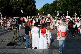 Belarusian Diaspora In Poland Holds 4th Rigged Elections Anniversary.