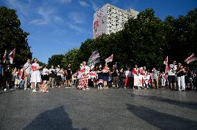 Belarusian Diaspora In Poland Holds 4th Rigged Elections Anniversary.