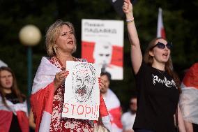 Belarusian Diaspora In Poland Holds 4th Rigged Elections Anniversary.