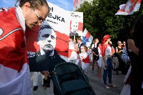 Belarusian Diaspora In Poland Holds 4th Rigged Elections Anniversary.