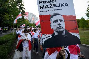 Belarusian Diaspora In Poland Holds 4th Rigged Elections Anniversary.