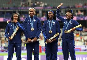 (PARIS2024) FRANCE-PARIS-OLY-ATHLETICS-4X100M RELAY-WOMEN