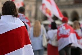 Day Of Solidarity With Belarus Rally In Krakow