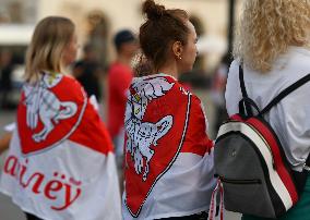 Day Of Solidarity With Belarus Rally In Krakow