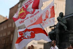 Day Of Solidarity With Belarus Rally In Krakow