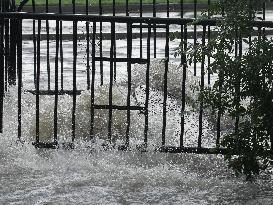 Flooding In Washington DC And Tropical Depression Debby Passes The City.