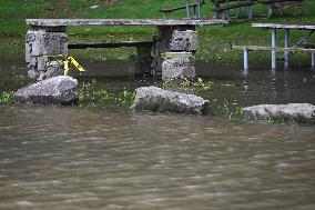 Damage Caused By Rainstorms And Debby At Palisades Interstate Park