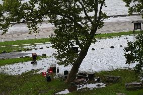 Damage Caused By Rainstorms And Debby At Palisades Interstate Park