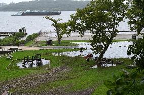 Damage Caused By Rainstorms And Debby At Palisades Interstate Park