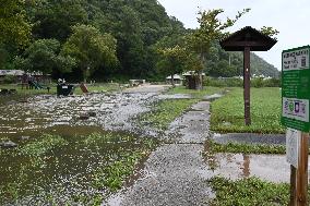 Damage Caused By Rainstorms And Debby At Palisades Interstate Park