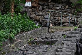 Damage Caused By Rainstorms And Debby At Palisades Interstate Park