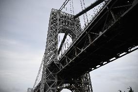 George Washington Bridge Seen In Englewood Cliffs New Jersey