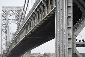 George Washington Bridge Seen In Englewood Cliffs New Jersey