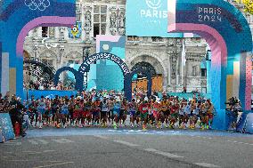 Paris 2024 - Men's Marathon Illustration