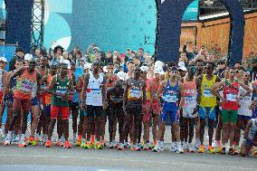 Paris 2024 - Men's Marathon Illustration