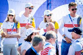 Paris 2024 - Belgian Princes And Princesses At Marathon Event