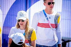 Paris 2024 - Belgian Princes And Princesses At Marathon Event