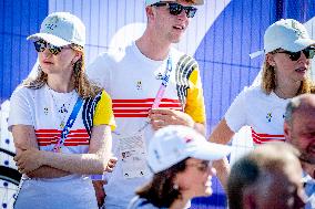 Paris 2024 - Belgian Princes And Princesses At Marathon Event