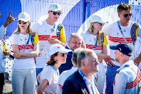 Paris 2024 - Belgian Princes And Princesses At Marathon Event