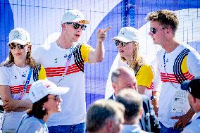 Paris 2024 - Belgian Princes And Princesses At Marathon Event