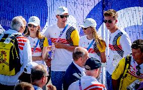 Paris 2024 - Belgian Princes And Princesses At Marathon Event