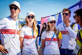 Paris 2024 - Belgian Princes And Princesses At Marathon Event