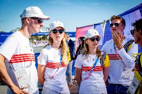 Paris 2024 - Belgian Princes And Princesses At Marathon Event