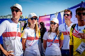 Paris 2024 - Belgian Princes And Princesses At Marathon Event