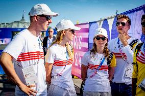 Paris 2024 - Belgian Princes And Princesses At Marathon Event