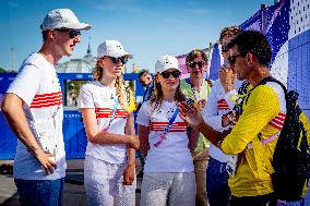 Paris 2024 - Belgian Princes And Princesses At Marathon Event