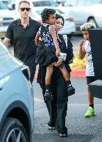 Kim Kardashian At Her Son's Basketball Match - LA