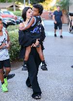 Kim Kardashian At Her Son's Basketball Match - LA