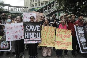 Hindu Community Protest Bangladesh - Dhaka