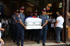 PHILIPPINES-RIZAL-POLICE OFFICER-FUNERAL