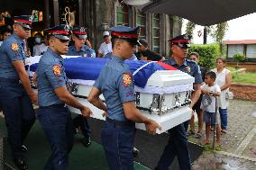 PHILIPPINES-RIZAL-POLICE OFFICER-FUNERAL