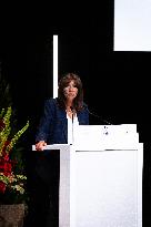 Press Conference Of Anne Hidalgo At Paris Media Center