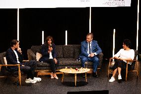 Press Conference Of Anne Hidalgo At Paris Media Center