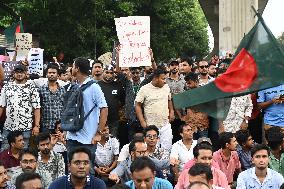 Protests Against Attacks On Hindu Community In Bangladesh.