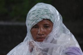 Nepali Human Rights Activists Defy Rains And Continue Protests In Kathmandu