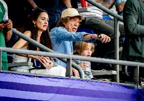 Paris 2024 - Mick Jagger And Family At Athletics Events