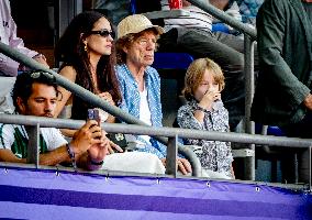 Paris 2024 - Mick Jagger And Family At Athletics Events