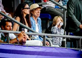 Paris 2024 - Mick Jagger And Family At Athletics Events