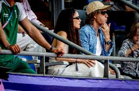 Paris 2024 - Mick Jagger And Family At Athletics Events