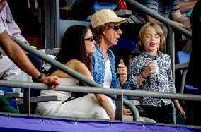 Paris 2024 - Mick Jagger And Family At Athletics Events