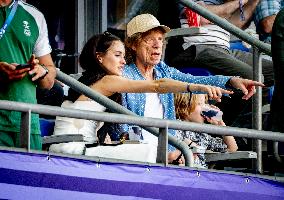 Paris 2024 - Mick Jagger And Family At Athletics Events